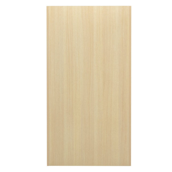 English Elm Dell Commercial Grade Trash Receptacle Enclosure with Tray Shelf and 8" Drop Hole for Easy Waste Access Oak GC-M-196-OAK-GG