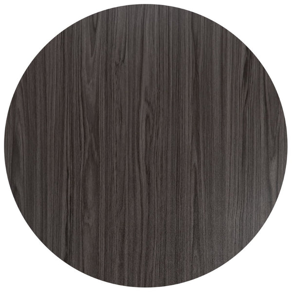 English Elm Chapman 36" Round Multi-Purpose Conference Table for Offices, Classrooms, and Break Areas Rustic Gray 35.5"W x 35.5"D x 30"H GC-M-BLK-15-GRY-GG