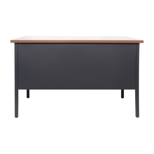 English Elm Cambridge Commercial Grade 30x48 Right Side Single Pedestal Desk with Locking Drawers for Offices Walnut GC-M-BLK-173-WLN-GG