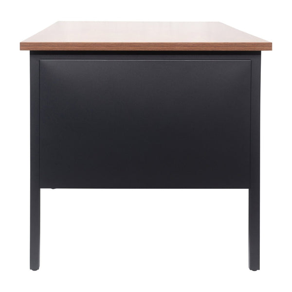 English Elm Cambridge Commercial Grade 30x48 Right Side Single Pedestal Desk with Locking Drawers for Offices Walnut GC-M-BLK-173-WLN-GG