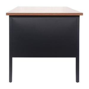 English Elm Cambridge Commercial Grade 30x60 Right Side Single Pedestal Desk for Professional Workspaces & Storage Walnut GC-M-BLK-175-WLN-GG