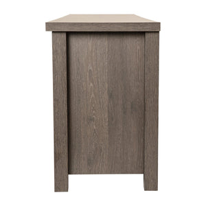 English Elm Sheffield Modern TV Stand for 80" TVs - Stylish Media Console with Glass Doors & Smart Storage Solutions Black Wash 65" GC-MBLK65-BK-GG