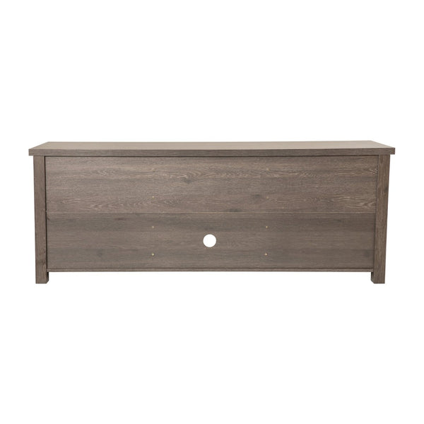 English Elm Sheffield Modern TV Stand for 80" TVs - Stylish Media Console with Glass Doors & Smart Storage Solutions Black Wash 65" GC-MBLK65-BK-GG