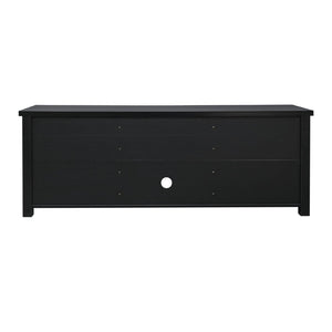 English Elm Sheffield Modern TV Stand for 80" TVs - Stylish Media Console with Glass Doors & Smart Storage Solutions Black 65" GC-MBLK65-BLK-GG