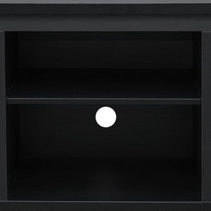 English Elm Sheffield Modern TV Stand for 80" TVs - Stylish Media Console with Glass Doors & Smart Storage Solutions Black 65" GC-MBLK65-BLK-GG