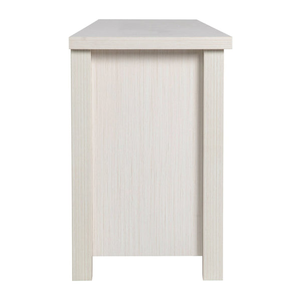 English Elm Sheffield Modern TV Stand for 80" TVs - Stylish Media Console with Glass Doors & Smart Storage Solutions White Wash 65" GC-MBLK65-WH-GG