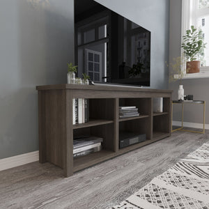 English Elm Kilead Farmhouse TV Stand for Up to 80" TVs - Stylish Engineered Wood Media Console with Open Storage Espresso 65" GC-MBLK66-ESP-GG