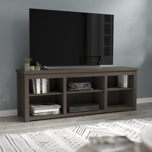 English Elm Kilead Farmhouse TV Stand for Up to 80" TVs - Stylish Engineered Wood Media Console with Open Storage Espresso 65" GC-MBLK66-ESP-GG
