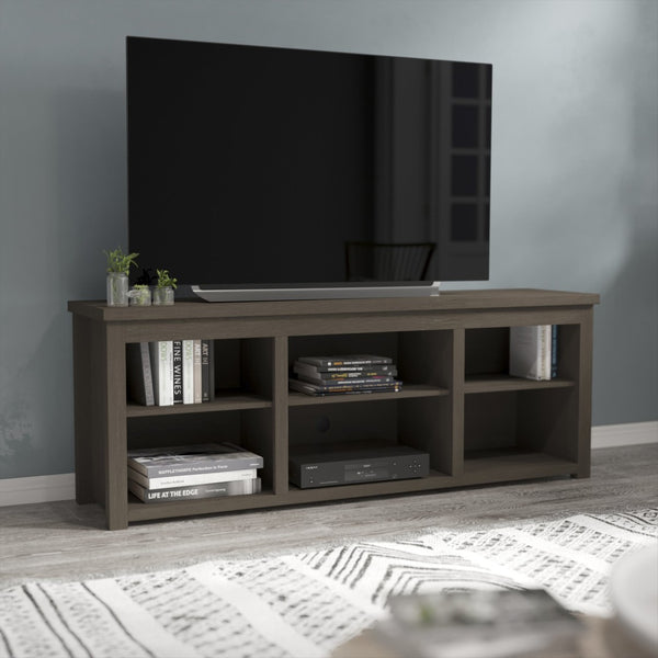 English Elm Kilead Farmhouse TV Stand for Up to 80" TVs - Stylish Engineered Wood Media Console with Open Storage Espresso 65" GC-MBLK66-ESP-GG