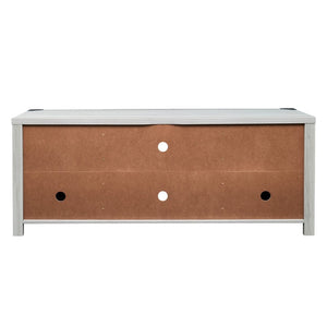 English Elm Charlotte Modern Farmhouse Barn Door TV Stand - Stylish 58" Entertainment Center for TVs Up to 65" GC-MBLK67-LTGY-GG