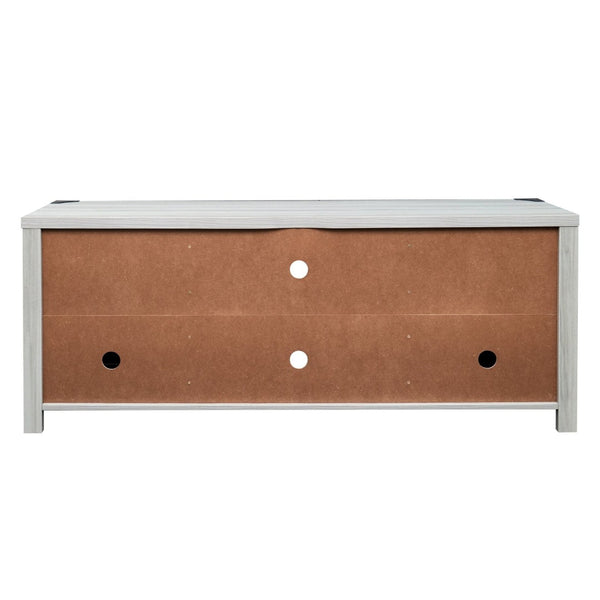 English Elm Charlotte Modern Farmhouse Barn Door TV Stand - Stylish 58" Entertainment Center for TVs Up to 65" GC-MBLK67-LTGY-GG