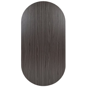 English Elm Jones Oval Conference Table - Elegant Racetrack Design for Professional Meetings & Collaborative Spaces Rustic Gray 35"W x 72"D x 29.5"H GC-TL1035-GRY-GG