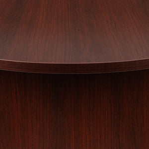 English Elm Jones Oval Conference Table - Elegant Racetrack Design for Professional Meetings & Collaborative Spaces Mahogany 35"W x 72"D x 29.5"H GC-TL1035-MHG-GG