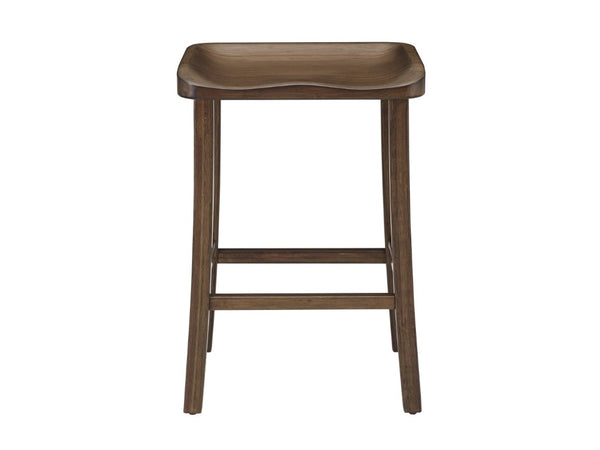 Greenington Tulip Solid Bamboo Counter Stools Sculptural Organic Modern Seating for Kitchen Dining Black Walnut GC0602CSBL