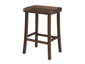 Greenington Tulip Solid Bamboo Counter Stools Sculptural Organic Modern Seating for Kitchen Dining Black Walnut GC0602CSBL