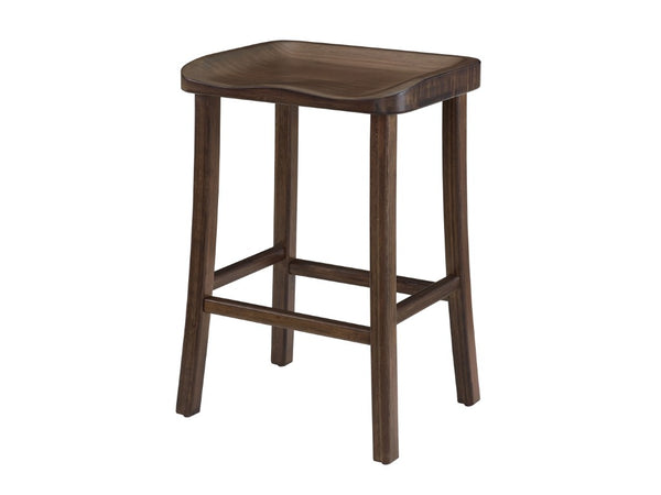Greenington Tulip Solid Bamboo Counter Stools Sculptural Organic Modern Seating for Kitchen Dining Black Walnut GC0602CSBL