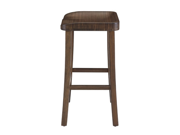 Greenington Tulip Solid Bamboo Counter Stools Sculptural Organic Modern Seating for Kitchen Dining Black Walnut GC0602CSBL