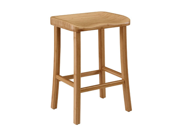 Greenington Tulip Solid Moso Bamboo Counter Height Stools Eco Friendly Pair for Kitchen Bars Caramelized GC0602CS