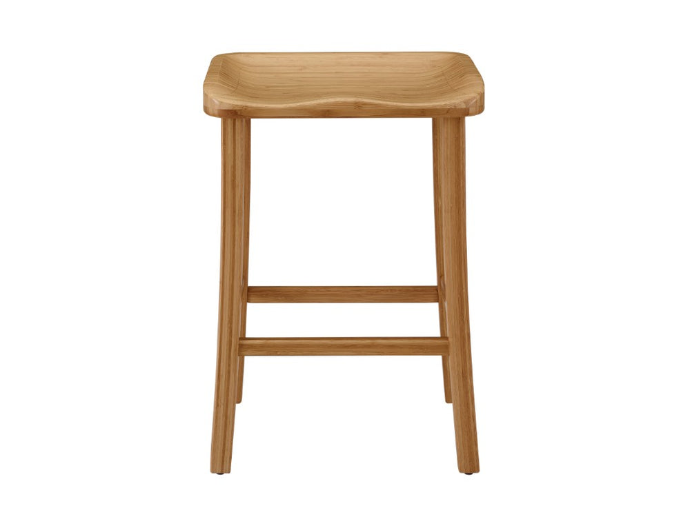 Greenington Tulip Solid Moso Bamboo Counter Height Stools Eco Friendly Pair for Kitchen Bars Caramelized GC0602CS