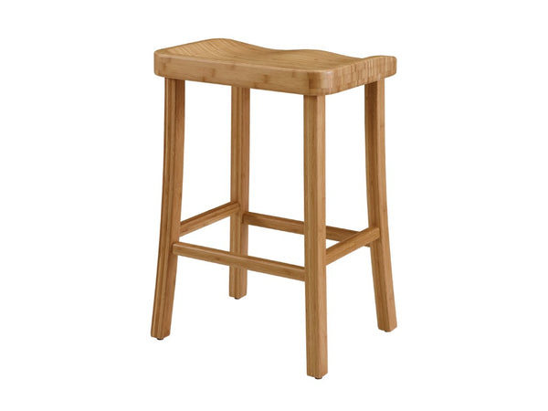 Greenington Tulip Solid Moso Bamboo Counter Height Stools Eco Friendly Pair for Kitchen Bars Caramelized GC0602CS