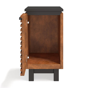 Legends Furniture Bridgevine Home Graceland 13" Chairside Table, Fully Assembled, Black With Bourbon Finish Black And Bourbon, Black And Brown Poplar Solids And Okoume Veneers Gc4410.Bnb