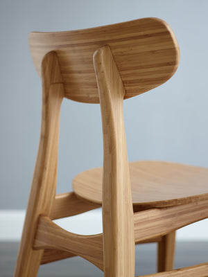 Greenington Cassia Solid Bamboo Dining Chairs Mid-century Danish Style Eco Friendly Set of 2 GCA001CA