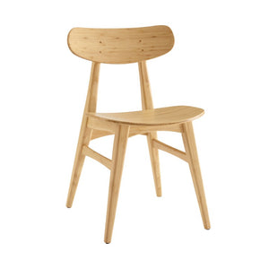 Greenington Cassia Solid Moso Bamboo Dining Chair Set Mid-century Modern Tapered Legs Eco Friendly Wheat GCA001WH