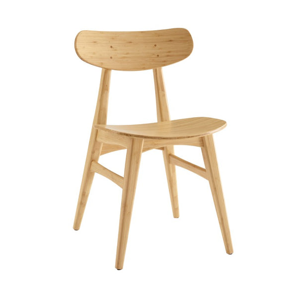Greenington Cassia Solid Moso Bamboo Dining Chair Set Mid-century Modern Tapered Legs Eco Friendly Wheat GCA001WH