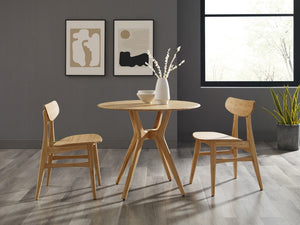 Greenington Cassia Solid Moso Bamboo Dining Chair Set Mid-century Modern Tapered Legs Eco Friendly Wheat GCA001WH