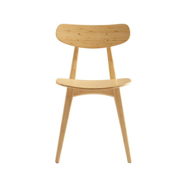 Greenington Cassia Solid Moso Bamboo Dining Chair Set Mid-century Modern Tapered Legs Eco Friendly Wheat GCA001WH