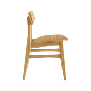 Greenington Cassia Solid Moso Bamboo Dining Chair Set Mid-century Modern Tapered Legs Eco Friendly Wheat GCA001WH