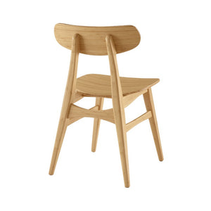 Greenington Cassia Solid Moso Bamboo Dining Chair Set Mid-century Modern Tapered Legs Eco Friendly Wheat GCA001WH