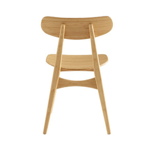 Greenington Cassia Solid Moso Bamboo Dining Chair Set Mid-century Modern Tapered Legs Eco Friendly Wheat GCA001WH