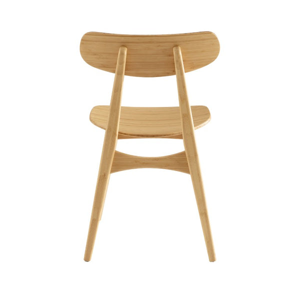 Greenington Cassia Solid Moso Bamboo Dining Chair Set Mid-century Modern Tapered Legs Eco Friendly Wheat GCA001WH