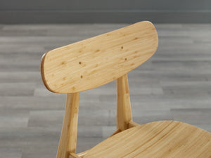 Greenington Cassia Solid Moso Bamboo Dining Chair Set Mid-century Modern Tapered Legs Eco Friendly Wheat GCA001WH