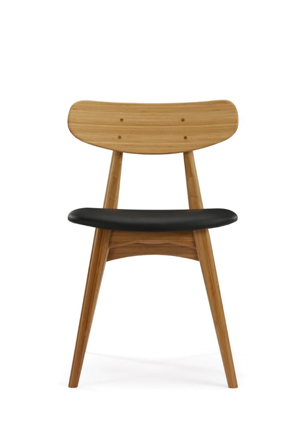 Greenington Cassia Solid Bamboo Dining Chair Set Leather Seat Mid-century Modern Style GCA002CA