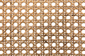 Chloe Accent Chair Solid Teak Frame Caned Back Plush Cotton Cushion Artisan Crafted