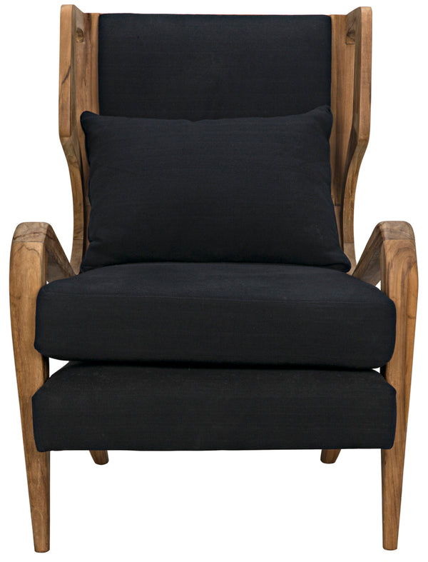 Carol Solid Teak Dining Chair Windsor Inspired Contoured Seat for Indoor or Patio Use