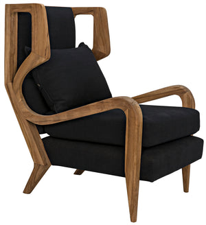 Carol Solid Teak Dining Chair Windsor Inspired Contoured Seat for Indoor or Patio Use