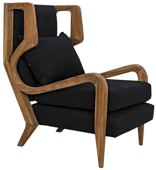 Carol Solid Teak Dining Chair Windsor Inspired Contoured Seat for Indoor or Patio Use