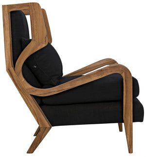 Carol Solid Teak Dining Chair Windsor Inspired Contoured Seat for Indoor or Patio Use