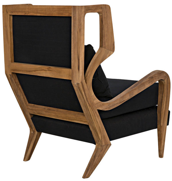 Carol Solid Teak Dining Chair Windsor Inspired Contoured Seat for Indoor or Patio Use
