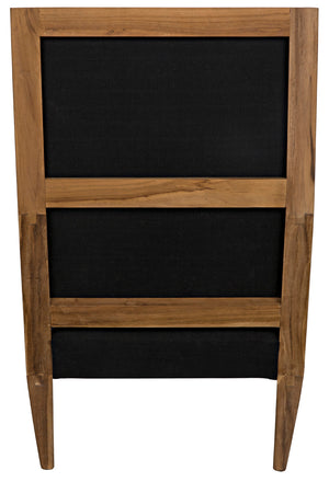 Carol Solid Teak Dining Chair Windsor Inspired Contoured Seat for Indoor or Patio Use