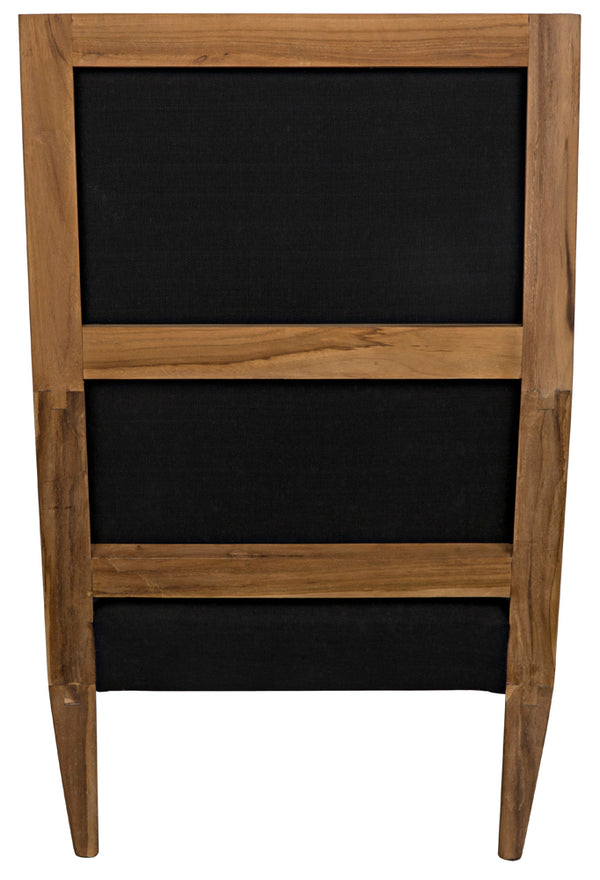 Carol Solid Teak Dining Chair Windsor Inspired Contoured Seat for Indoor or Patio Use
