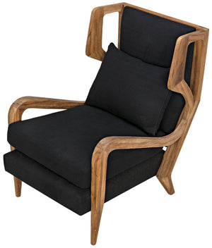 Carol Solid Teak Dining Chair Windsor Inspired Contoured Seat for Indoor or Patio Use