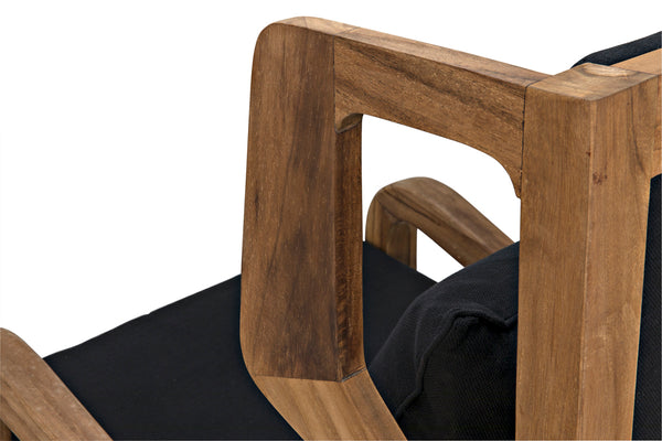 Carol Solid Teak Dining Chair Windsor Inspired Contoured Seat for Indoor or Patio Use