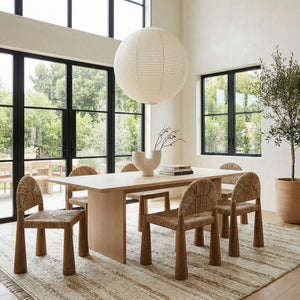 Laredo Solid Teak Accent Chair with Woven Seagrass Seat for Living Room or Sunroom