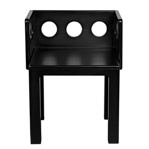 Elton Solid Mahogany Dining Accent Chair with Artisan Hand Rubbed Patina Finish