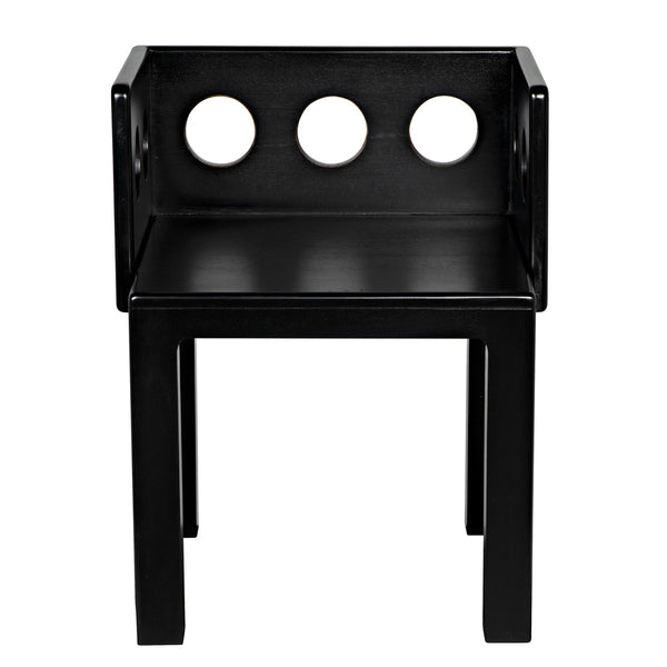 Elton Solid Mahogany Dining Accent Chair with Artisan Hand Rubbed Patina Finish