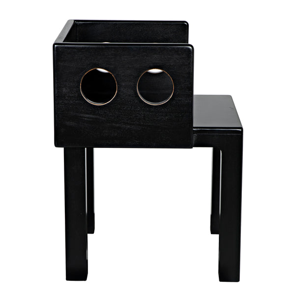 Elton Solid Mahogany Dining Accent Chair with Artisan Hand Rubbed Patina Finish